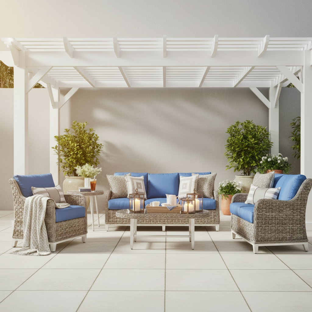 South Sea Rattan Grand Isle Wicker Outdoor 6-Person Patio Set