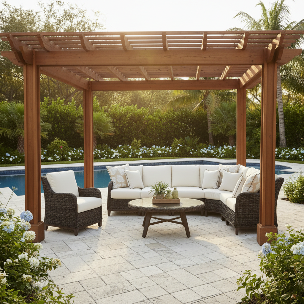South Sea Rattan Grand Isle Wicker Outdoor 7-Person Sectional Patio Set