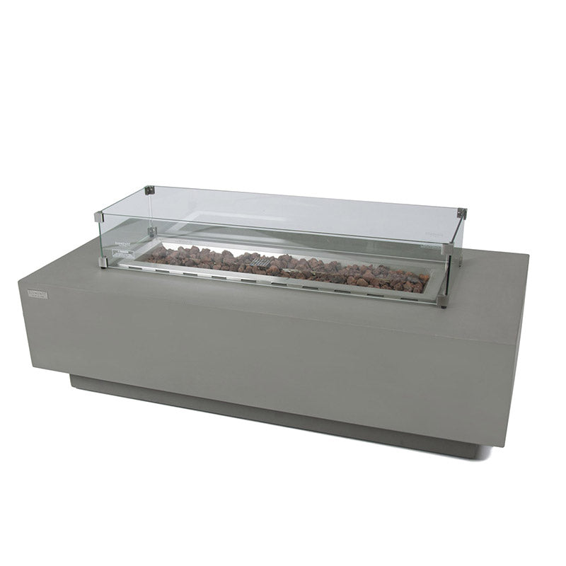 Elementi Granville Glass Fiber Reinforced Concrete Outdoor Fire Pit Table
