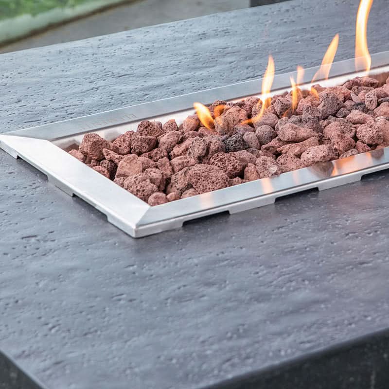 Elementi Hampton Glass Fiber Reinforced Concrete Outdoor Fire Pit Table