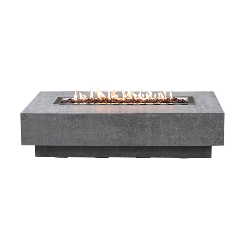 Elementi Hampton Glass Fiber Reinforced Concrete Outdoor Fire Pit Table