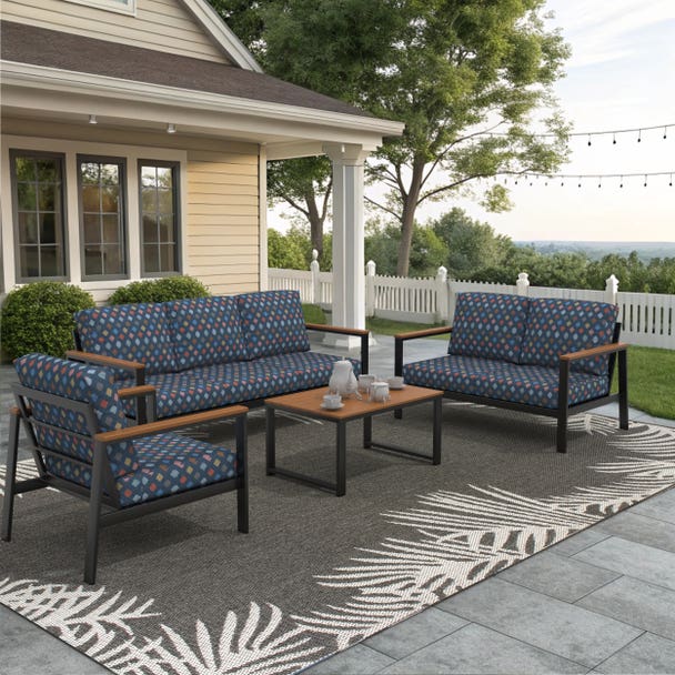 Forever Patio Hanover Aluminum Outdoor 6-Person Lounge Patio Set