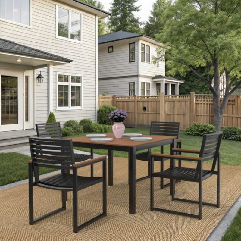 Forever Patio Hanover Aluminum Outdoor 4-Person Patio Dining Set