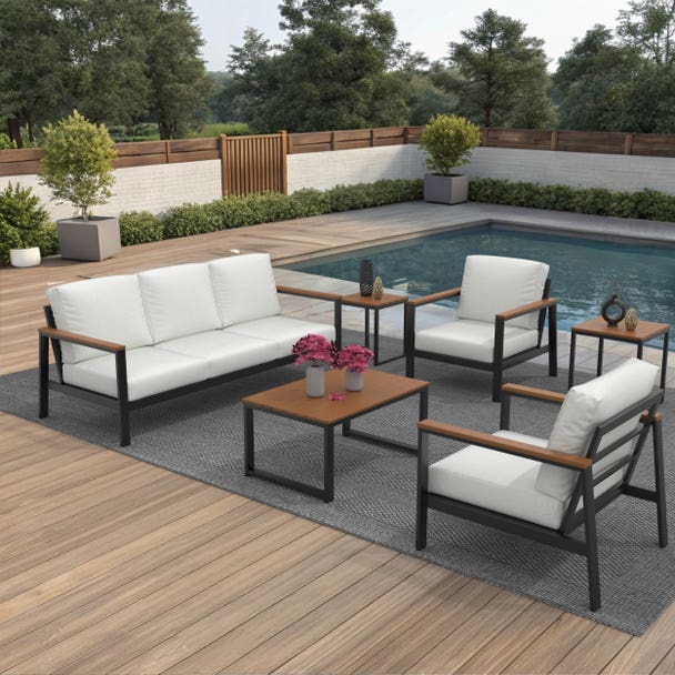 Forever Patio Hanover Aluminum Outdoor 5-Person Seating Patio Set