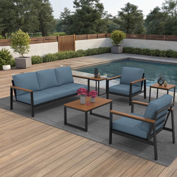 Forever Patio Hanover Aluminum Outdoor 5-Person Seating Patio Set