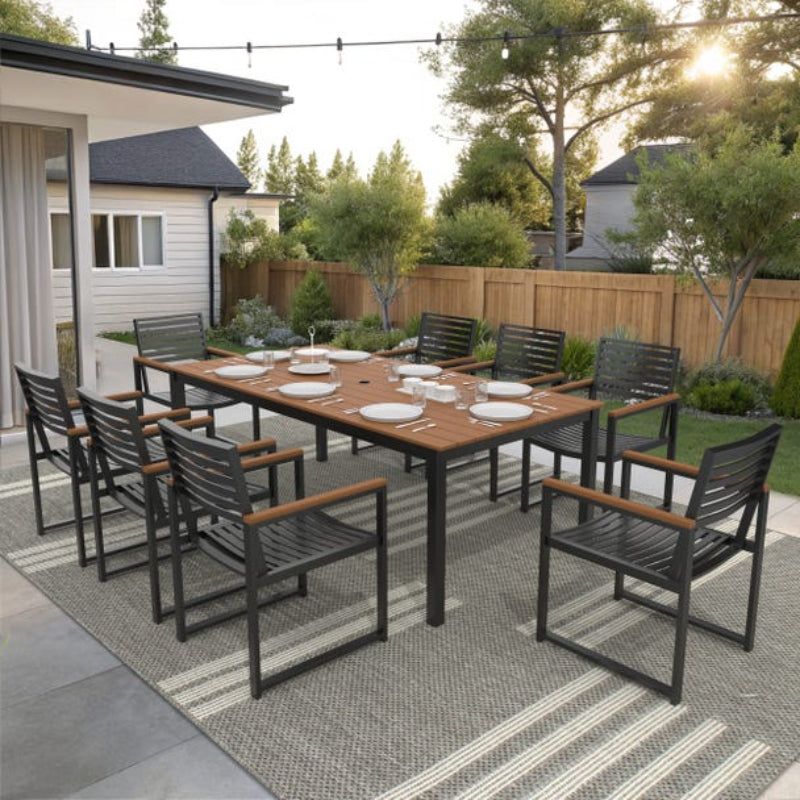 Forever Patio Hanover Aluminum Outdoor 8-Person Patio Dining Set