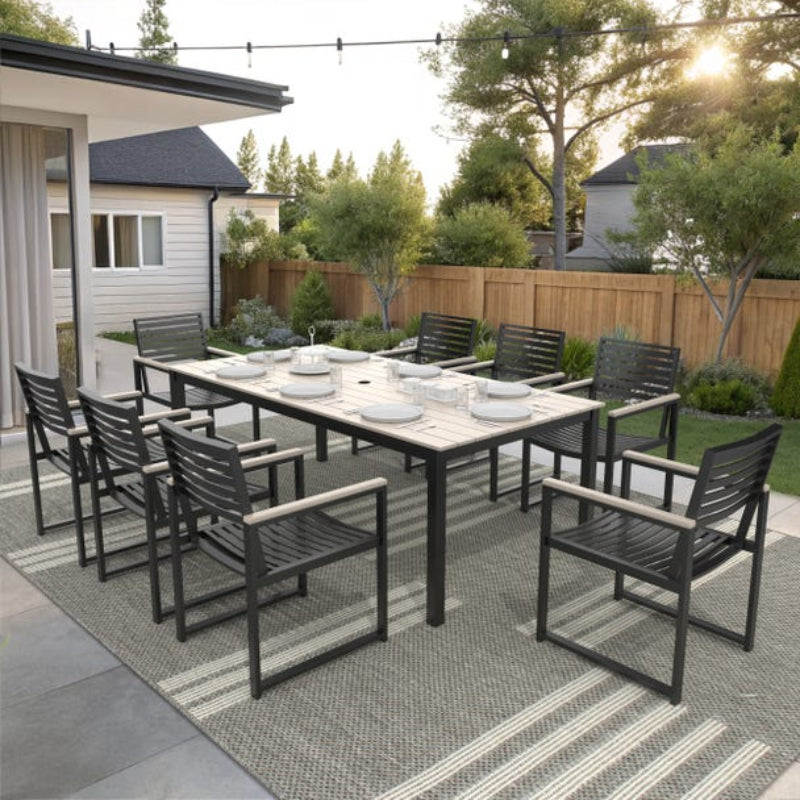Forever Patio Hanover Aluminum Outdoor 8-Person Patio Dining Set