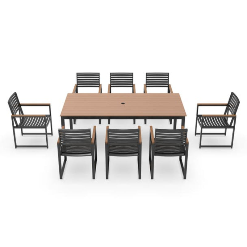 Forever Patio Hanover Aluminum Outdoor 8-Person Patio Dining Set