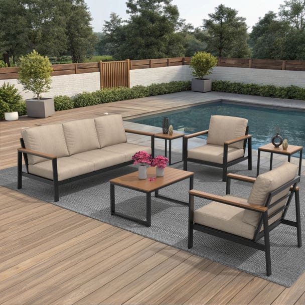 Forever Patio Hanover Aluminum Outdoor 5-Person Seating Patio Set