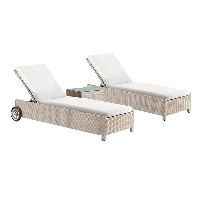 Hospitality Rattan Rubix 3 PC Chaise Lounge Set