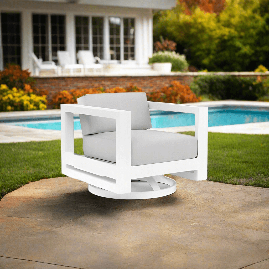 Sunset West Newport Aluminum Outdoor Swivel Club