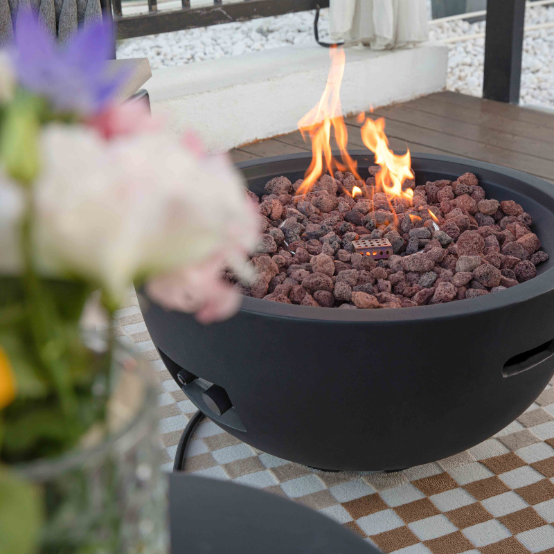 Elementi Modeno Jefferson Glass Fiber Reinforced Concrete Outdoor Fire Bowl