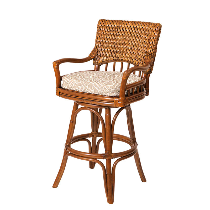 Alexander & Sheridan Key Largo Rattan Indoor 24" Bar Stool
