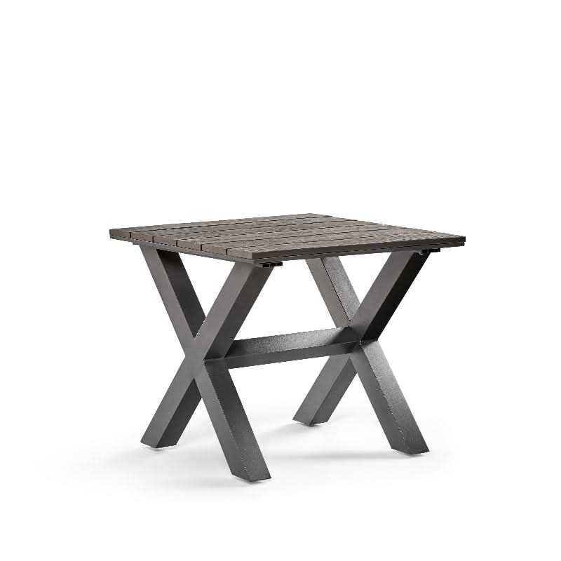 South Sea Rattan Kingston Aluminum Outdoor X-Base End Table