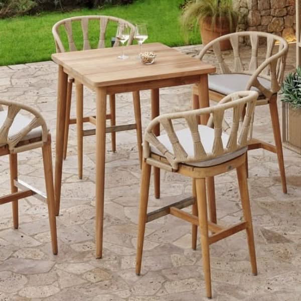 Skyline Design Krabi Teak Outdoor 4-Person Pub Set