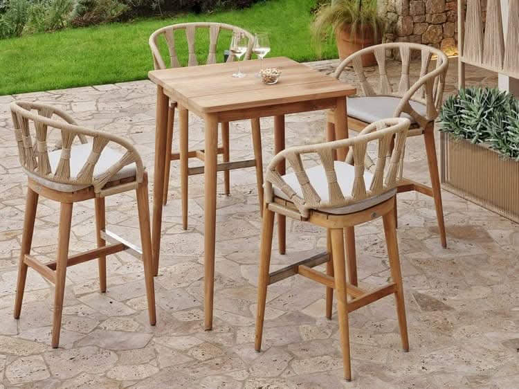 Skyline Design Krabi Teak Outdoor 4-Person Pub Set