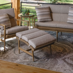 Lloyd Flanders Cascade Wicker Outdoor Ottoman