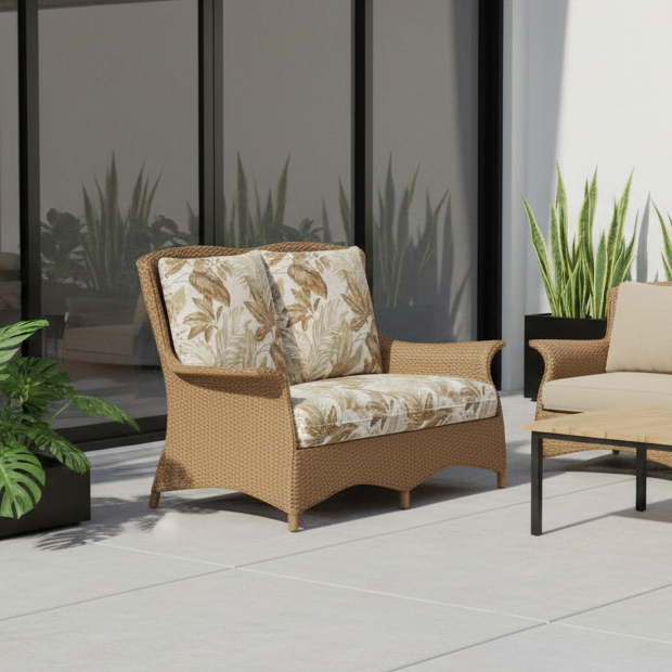 Lloyd Flanders Mandalay Wicker Outdoor Loveseat