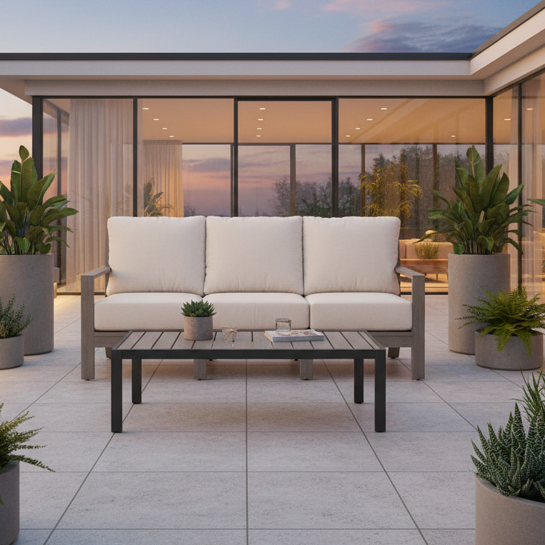 Sunset West Laguna Aluminum Outdoor Sofa