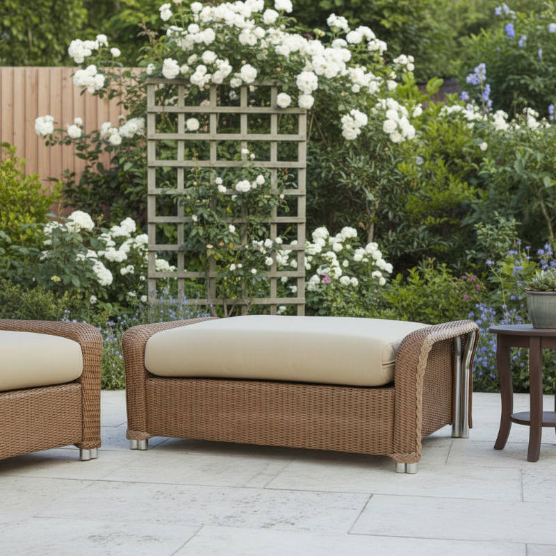 Lloyd Flanders Reflections Wicker Outdoor Large Ottoman