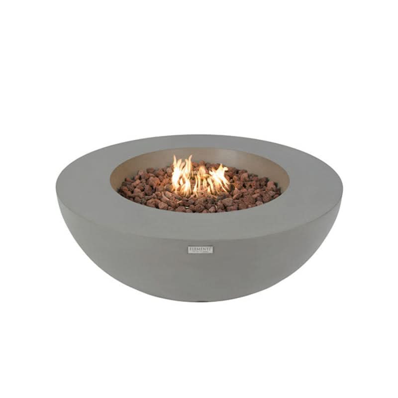 Elementi Lunar Bowl Glass Fiber Reinforced Concrete Outdoor Fire Table