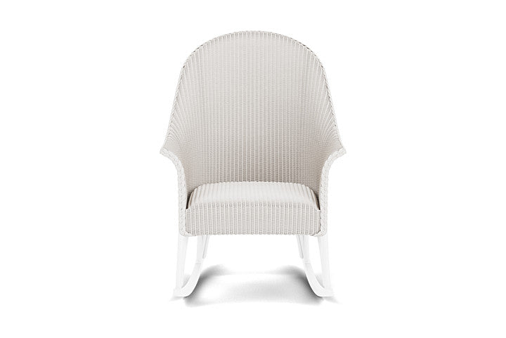 Modern Wicker Urban Luxe High Back Porch Rocker with Padded Seat