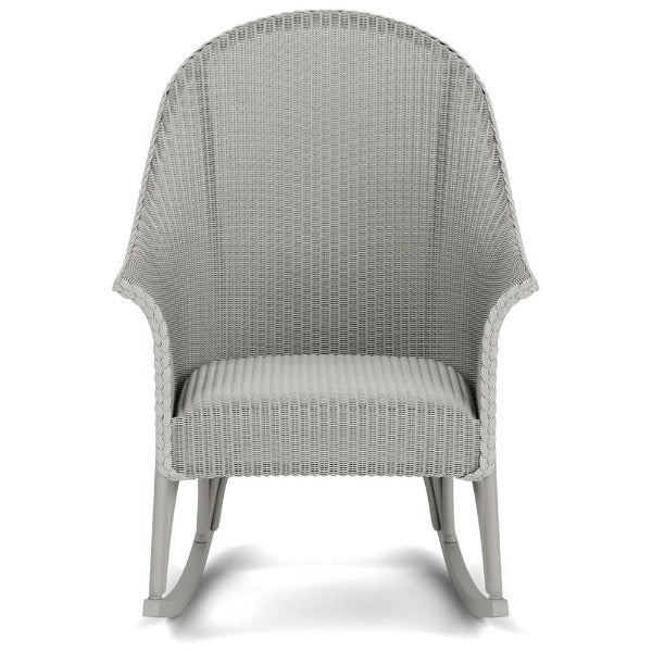 Modern Wicker Urban Luxe High Back Porch Rocker with Padded Seat