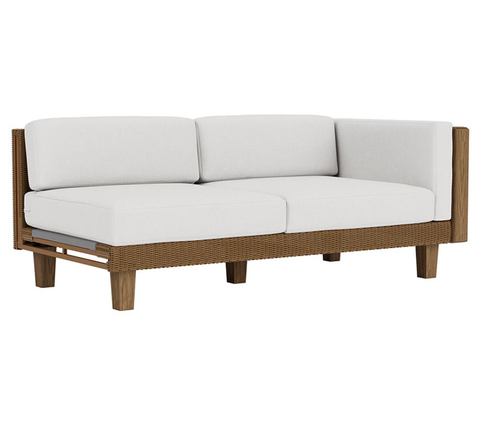 Lloyd Flanders Catalina Wicker Outdoor Left Arm Loveseat