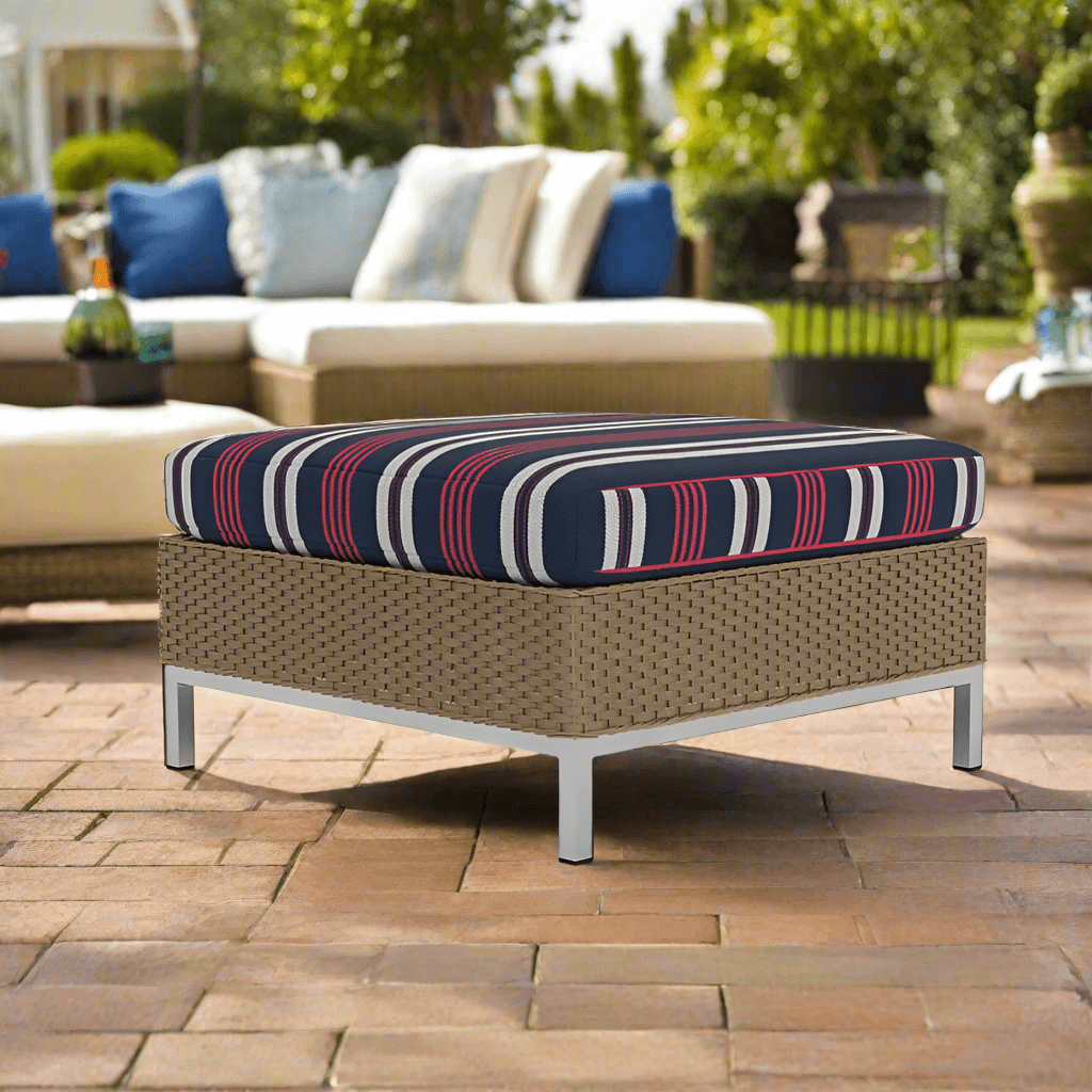 Lloyd Flanders Elements Wicker Ottoman