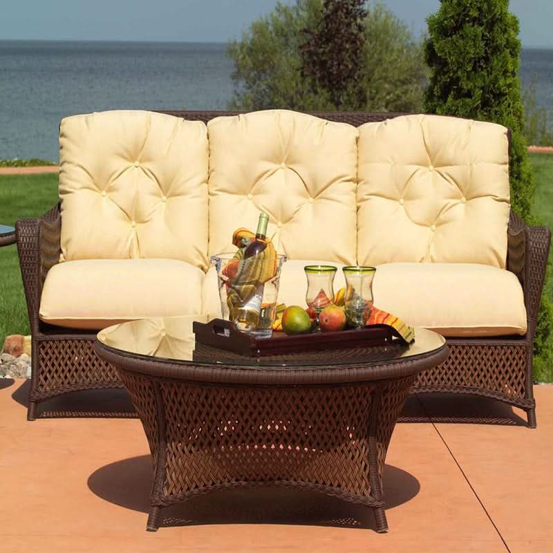 Lloyd Flanders Grand Traverse Wicker Outdoor Sofa