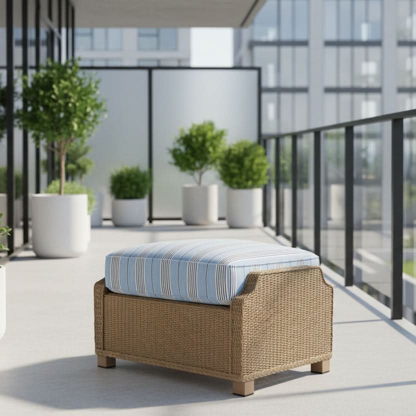Lloyd Flanders Hamptons Wicker Outdoor Ottoman