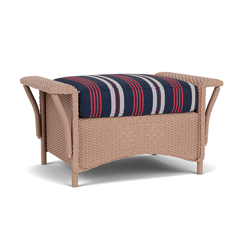 Lloyd Flanders Nantucket Wicker Outdoor Ottoman