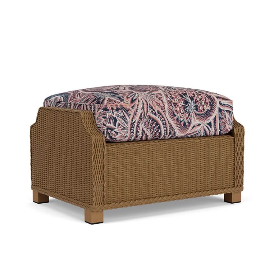 Lloyd Flanders Hamptons Wicker Outdoor Ottoman