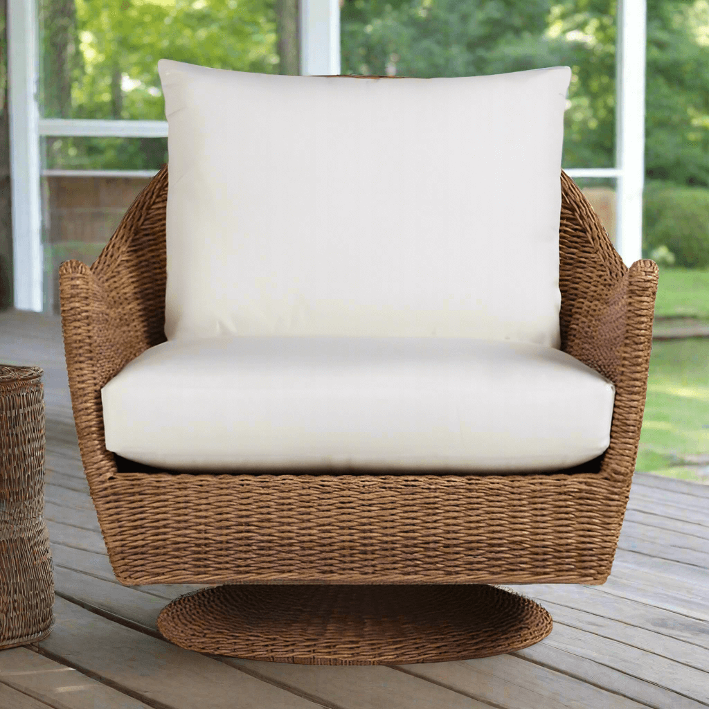 Lloyd Flanders Tobago Woven Vinyl Outdoor Swivel Lounge Chair