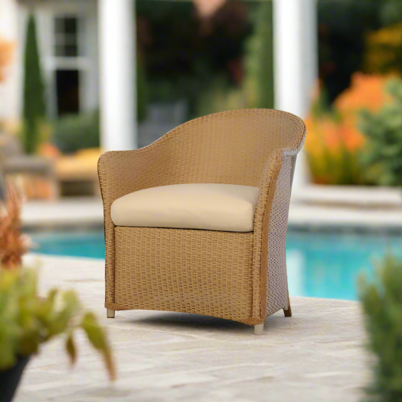 Lloyd Flanders Weekend Retreat Wicker Outdoor Dining Arm Chair