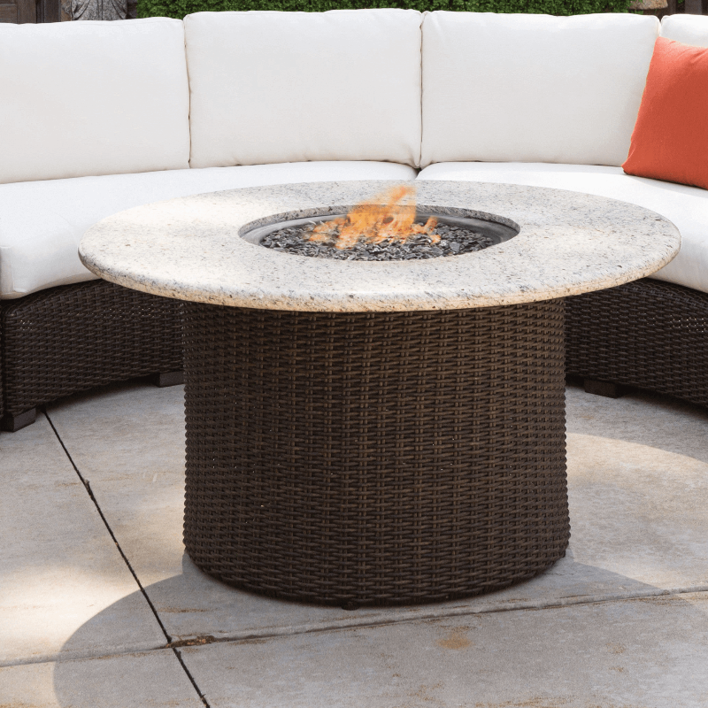 Lloyd Flanders Mesa Aluminum Outdoor 48" Round Fire Table