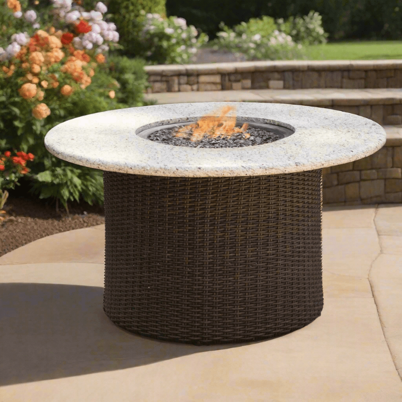 Lloyd Flanders Mesa Aluminum Outdoor 48" Round Fire Table