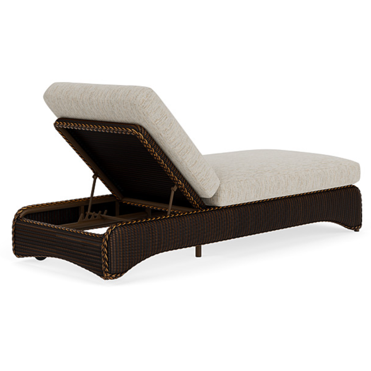 Lloyd Flanders Loom Wicker Outdoor Chaise Lounge