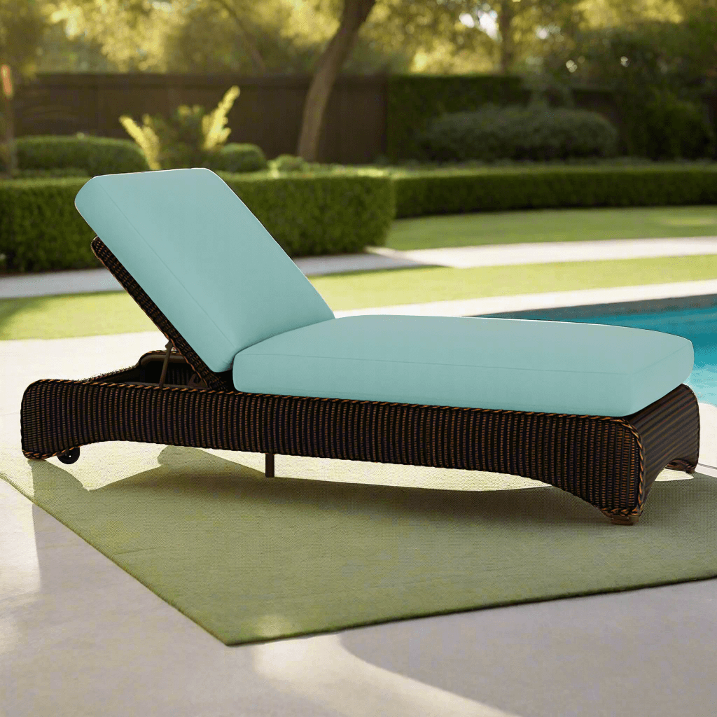 Lloyd Flanders Loom Wicker Outdoor Chaise Lounge
