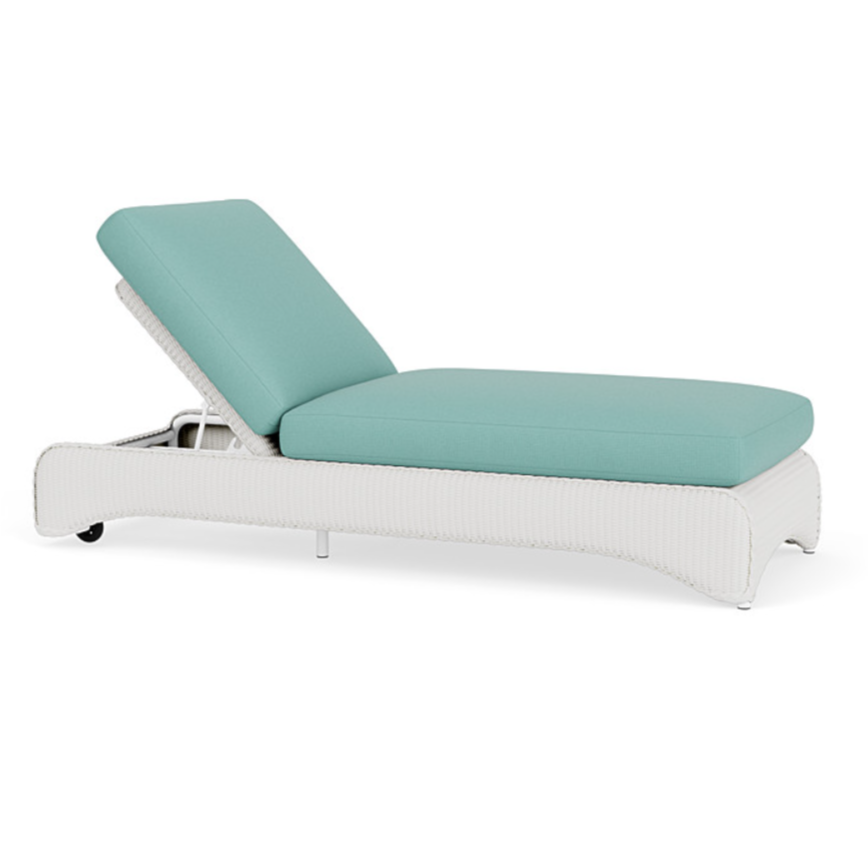 Lloyd Flanders Loom Wicker Outdoor Chaise Lounge