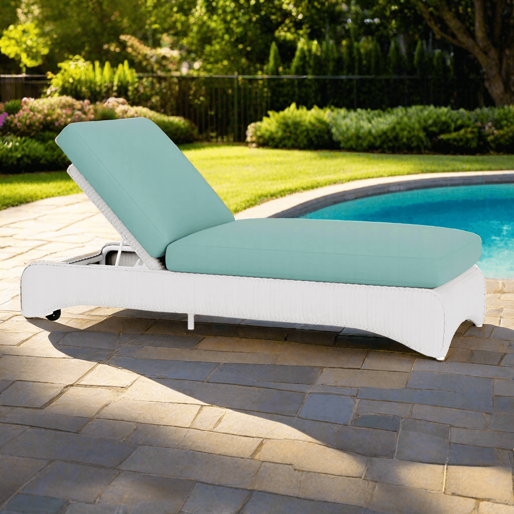 Lloyd Flanders Loom Wicker Outdoor Chaise Lounge