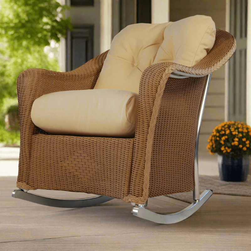 Lloyd Flanders Reflections Wicker Outdoor Lounge Rocker