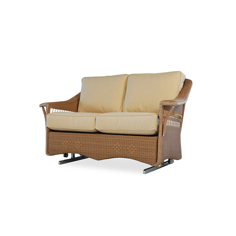 Lloyd Flanders Nantucket Wicker Outdoor Loveseat Glider