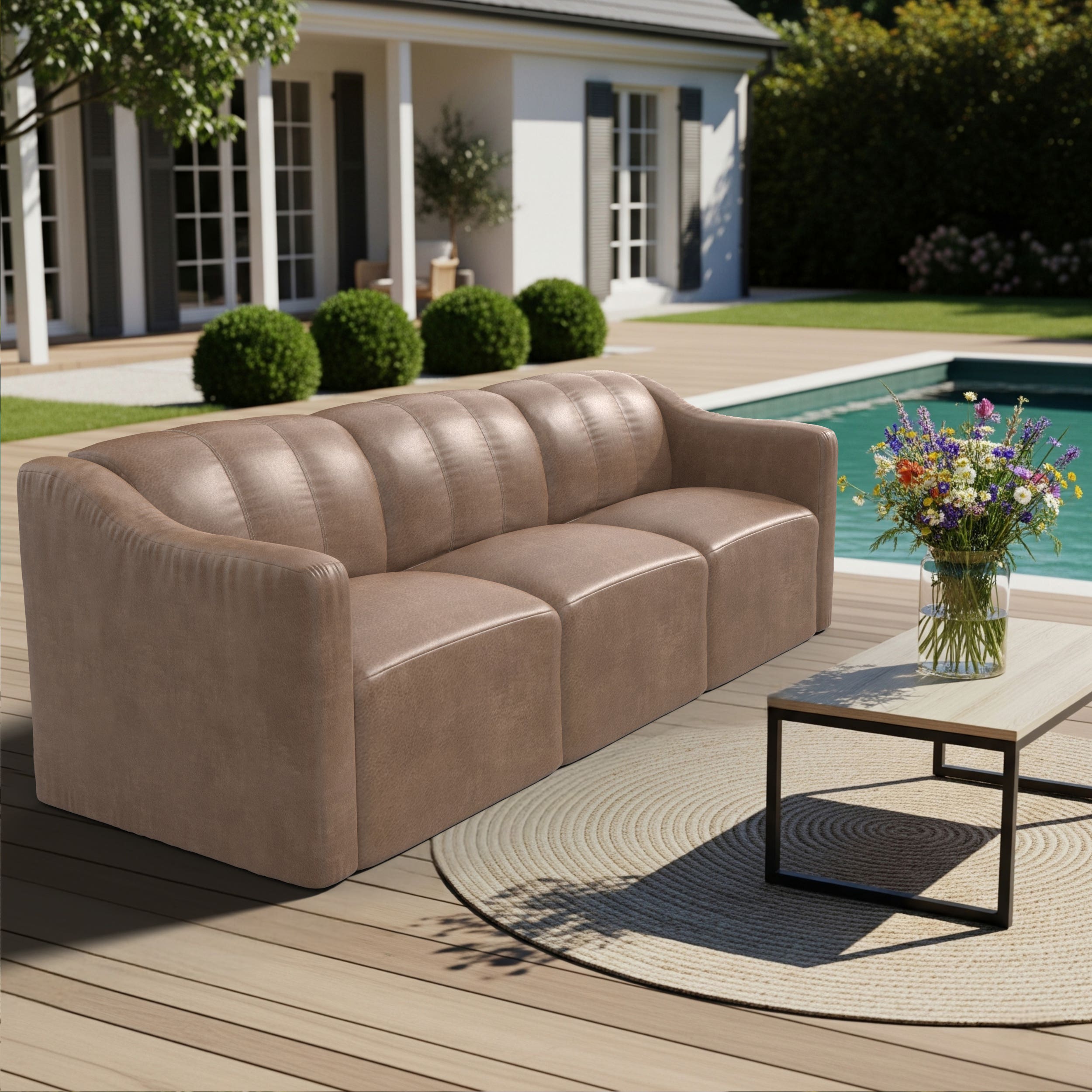 Forever Patio Lunaro Recycled Poly Lumber Outdoor Sofa