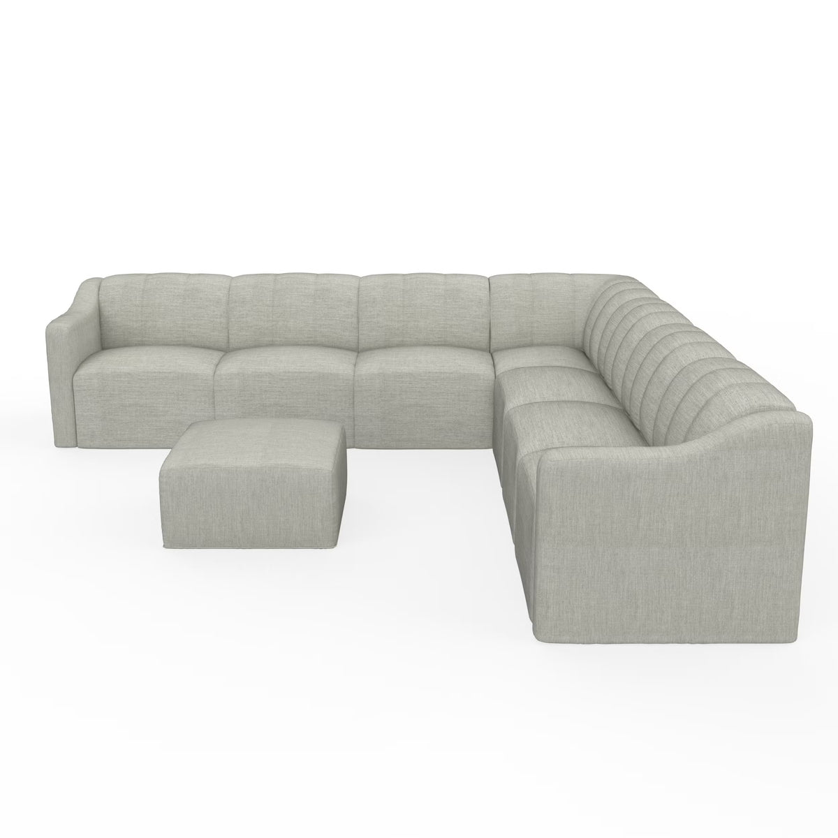 Forever Patio Lunaro Recycled Poly Lumber Outdoor 7-Person Sectional Conversation Set