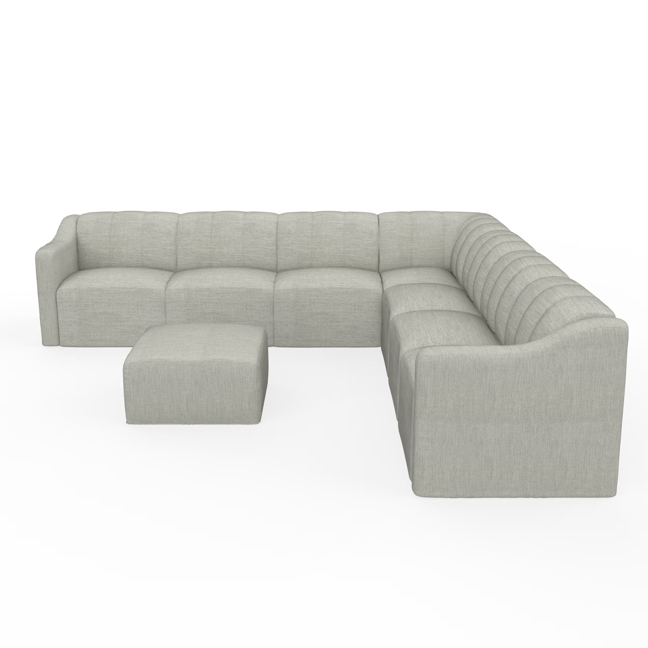 Forever Patio Lunaro Recycled Poly Lumber Outdoor 7-Person Sectional Conversation Set