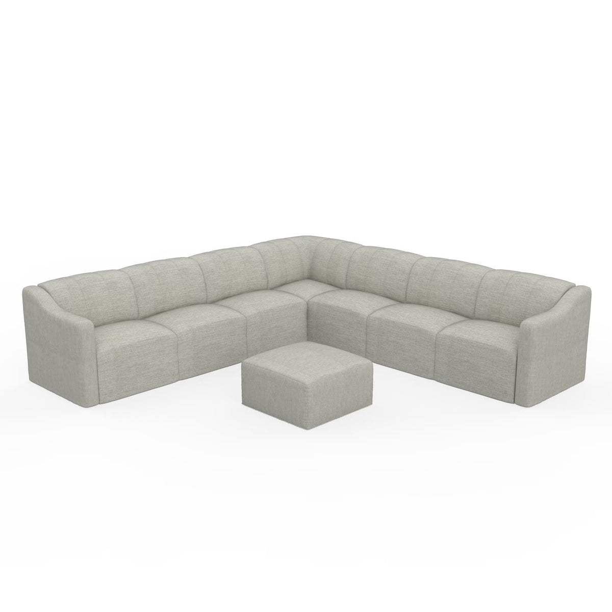 Forever Patio Lunaro Recycled Poly Lumber Outdoor 7-Person Sectional Conversation Set