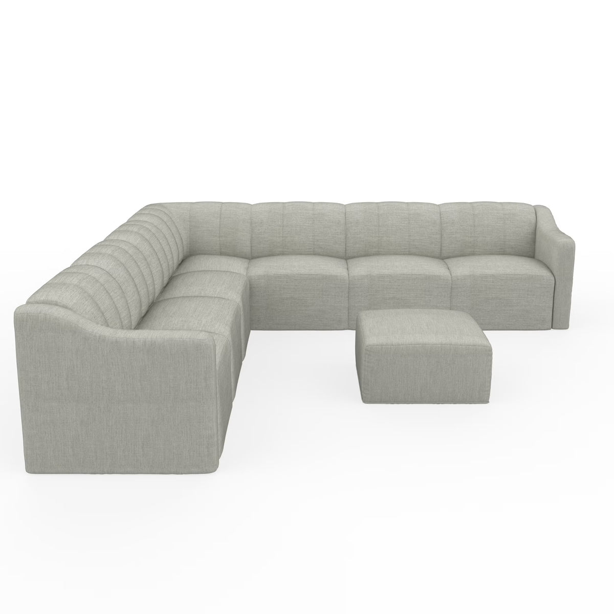 Forever Patio Lunaro Recycled Poly Lumber Outdoor 7-Person Sectional Conversation Set
