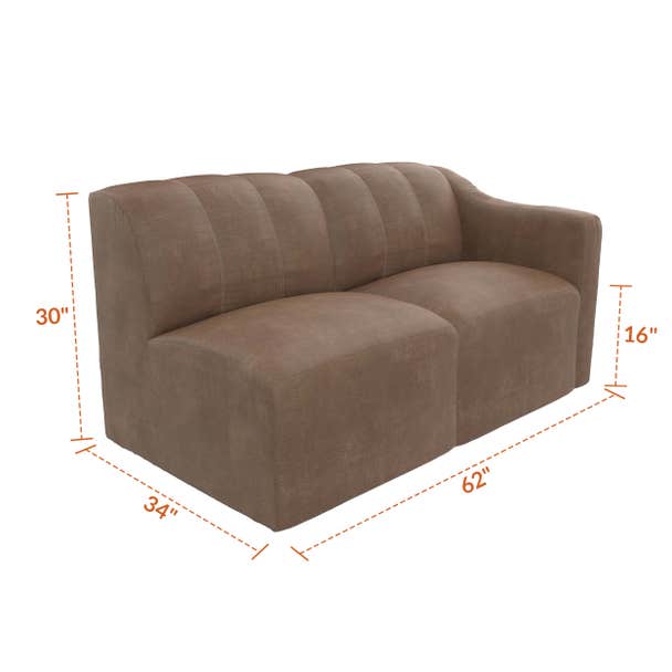 Forever Patio Lunaro Recycled Poly Lumber Outdoor Sectional Left Arm Loveseat