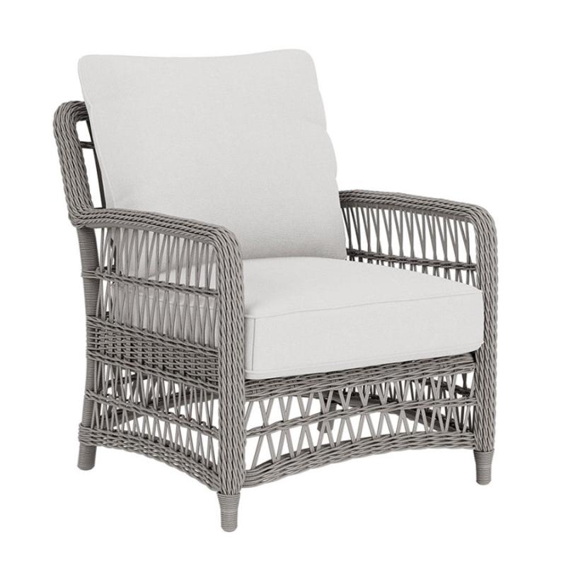Lloyd Flanders Mackinac Woven Vinyl Outdoor 4-Person Round Dining Set